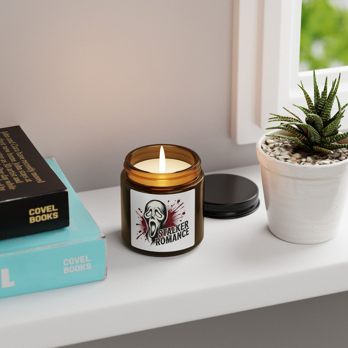 Stalker Romance Soy Candle — Amber Jar Scented Candle