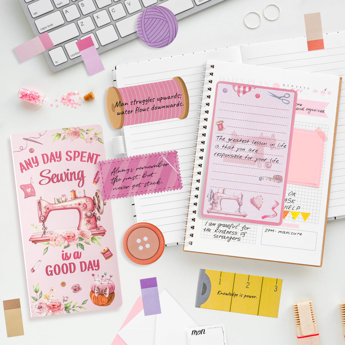 Xqumoi Let Me Read in Peace Dark Romance Sticky Notes Set - 550 Sheets Rose Skull Self-Stick Note Pads Dark Romance Book Lovers Gift Divider Tabs Bundle Writing Memo Pad for Teens Adults