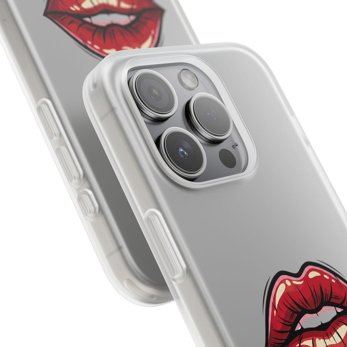 Phone Case — 'Good Girls Read Bad Books' Red Lips Slim Flexi Case