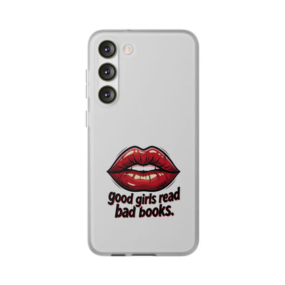 Phone Case — 'Good Girls Read Bad Books' Red Lips Slim Flexi Case