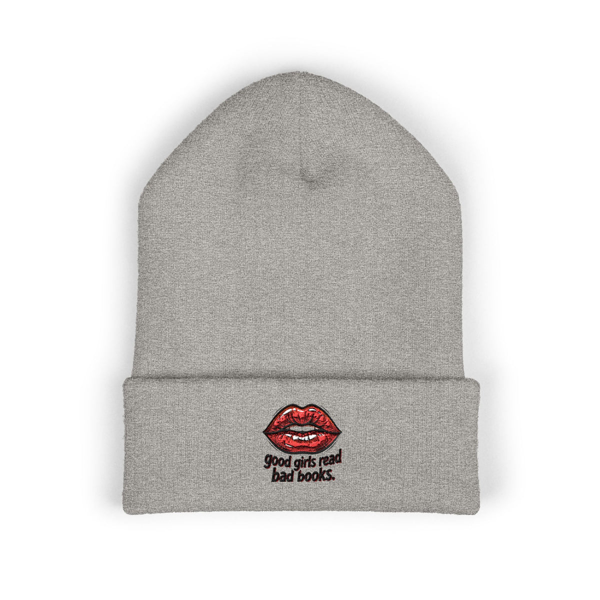 Embroidered 'Good Girls Read Bad Books' Cuffed Beanie