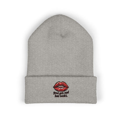 Embroidered 'Good Girls Read Bad Books' Cuffed Beanie