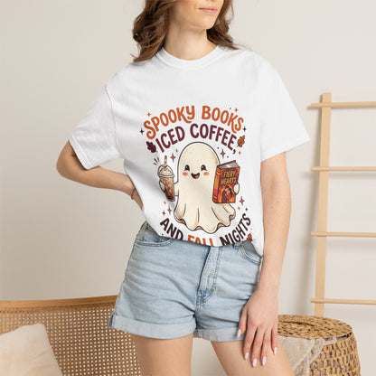 Spooky Books, Iced Coffee and Fall Nights T-Shirt