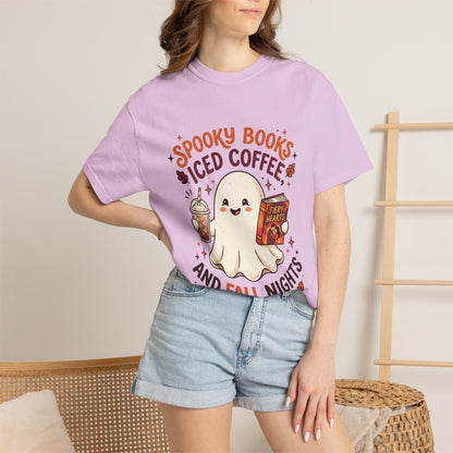Spooky Books, Iced Coffee and Fall Nights T-Shirt