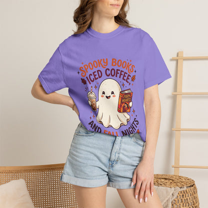 Spooky Books, Iced Coffee and Fall Nights T-Shirt