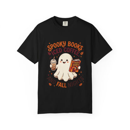 Spooky Books, Iced Coffee and Fall Nights T-Shirt