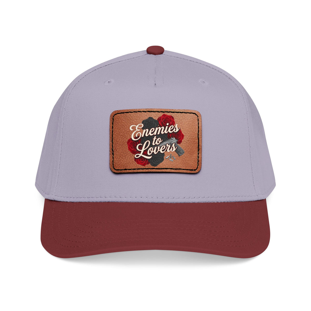 Enemies to Lovers Leather Patch Baseball Cap — Romantic Novelty Trucker Hat