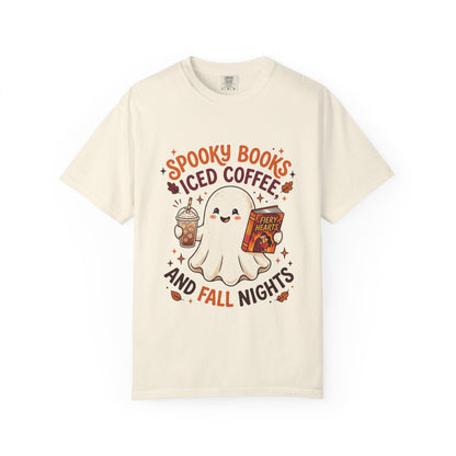 Spooky Books, Iced Coffee and Fall Nights T-Shirt