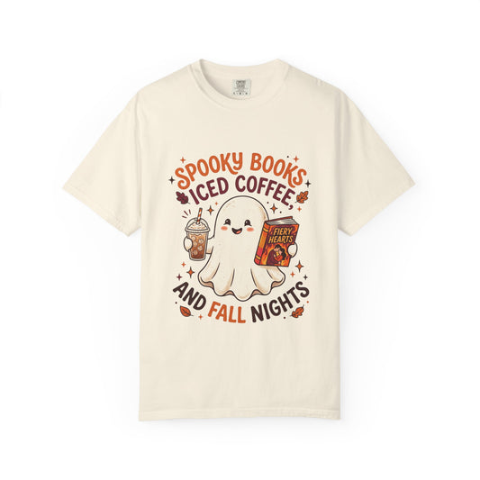 Spooky Books, Iced Coffee and Fall Nights T-Shirt