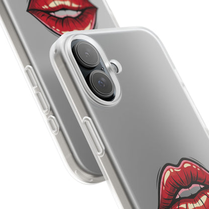 Phone Case — 'Good Girls Read Bad Books' Red Lips Slim Flexi Case