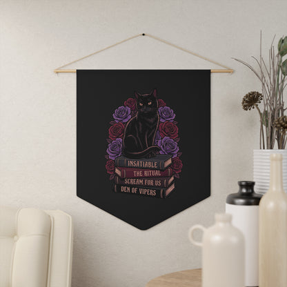 Gothic Black Cat Pennant
