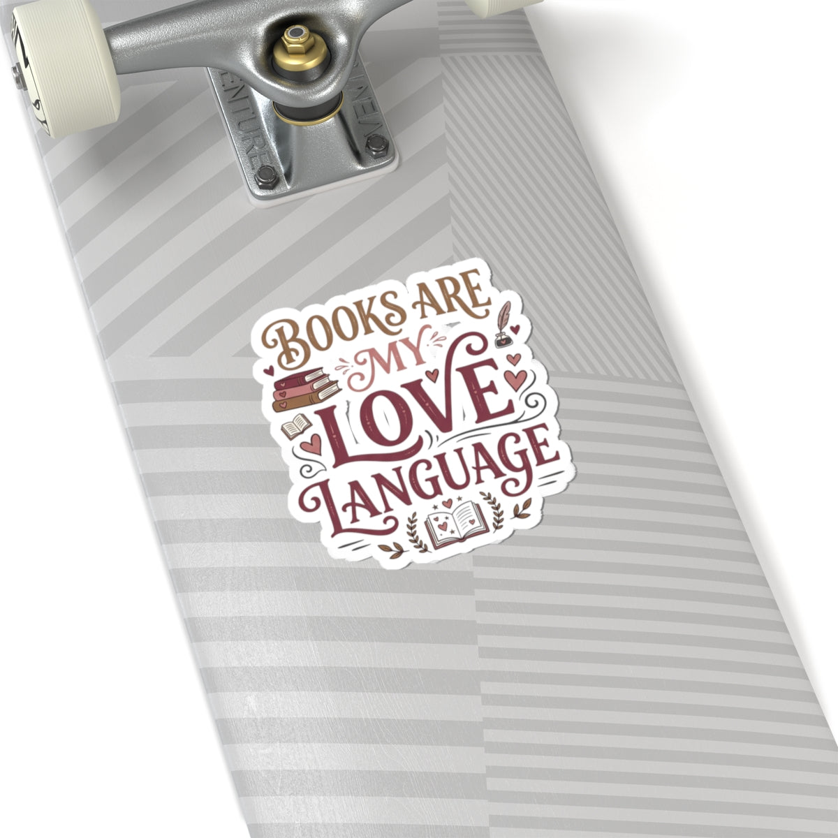 Books Are My Love Language Sticker — Literary Kiss-Cut Sticker for Readers, Book Lovers Laptop Decal