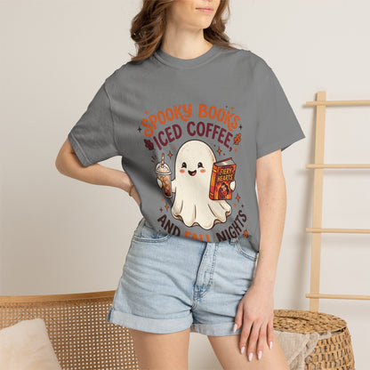 Spooky Books, Iced Coffee and Fall Nights T-Shirt