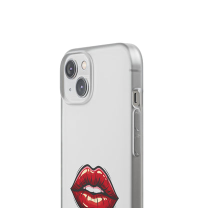Phone Case — 'Good Girls Read Bad Books' Red Lips Slim Flexi Case