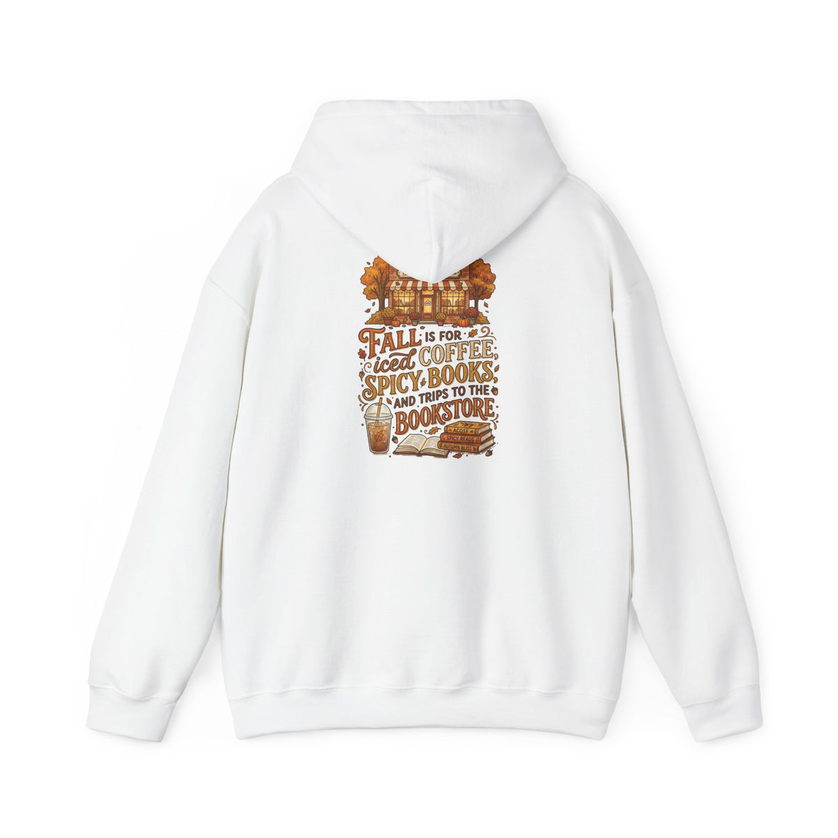 Fall Vibes Hoodie — 'Fall is for Cozy Coffee, Spicy Boots & Trips to the Bookstore' Pullover
