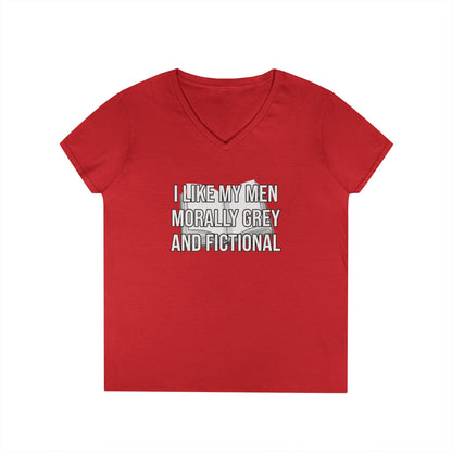 Morally Grey V-Neck Tee
