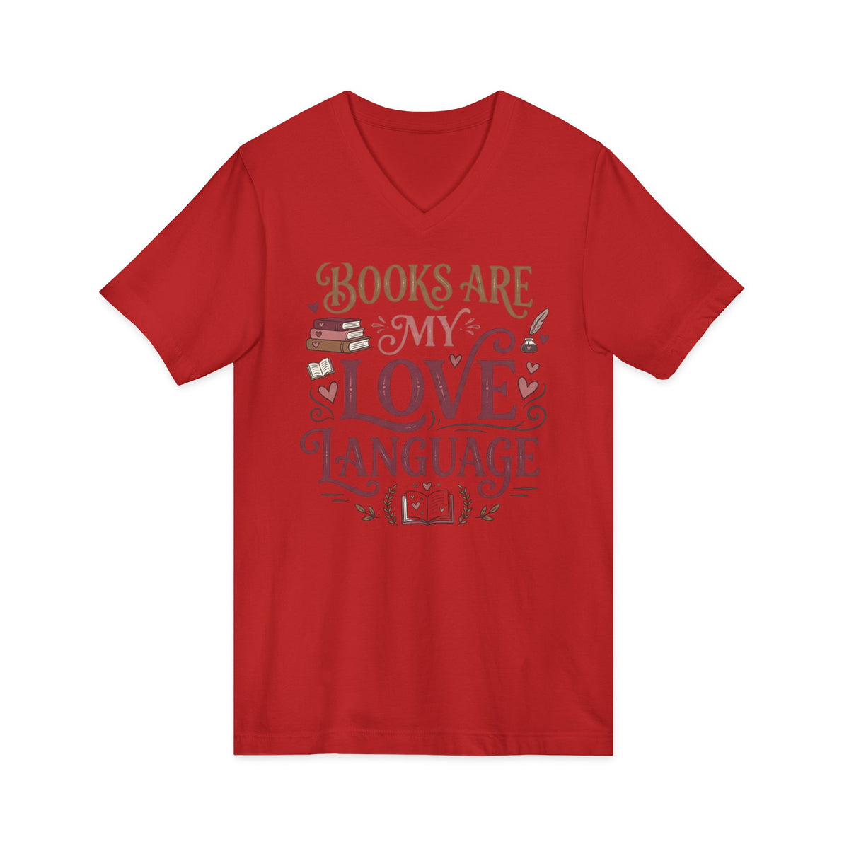 Books Are My Love Language V-Neck Tee