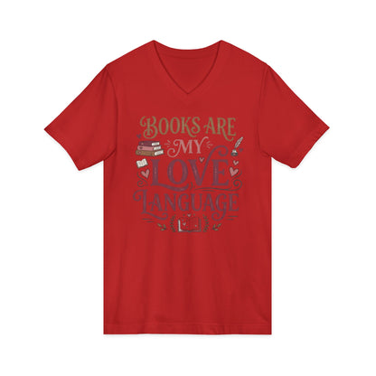 Books Are My Love Language V-Neck Tee