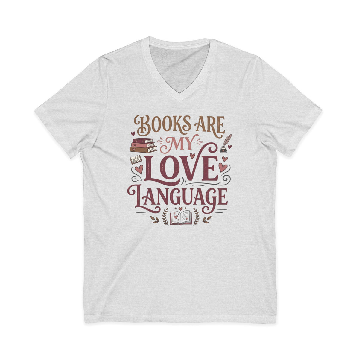 Books Are My Love Language V-Neck Tee