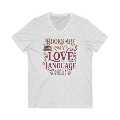 Books Are My Love Language V-Neck Tee