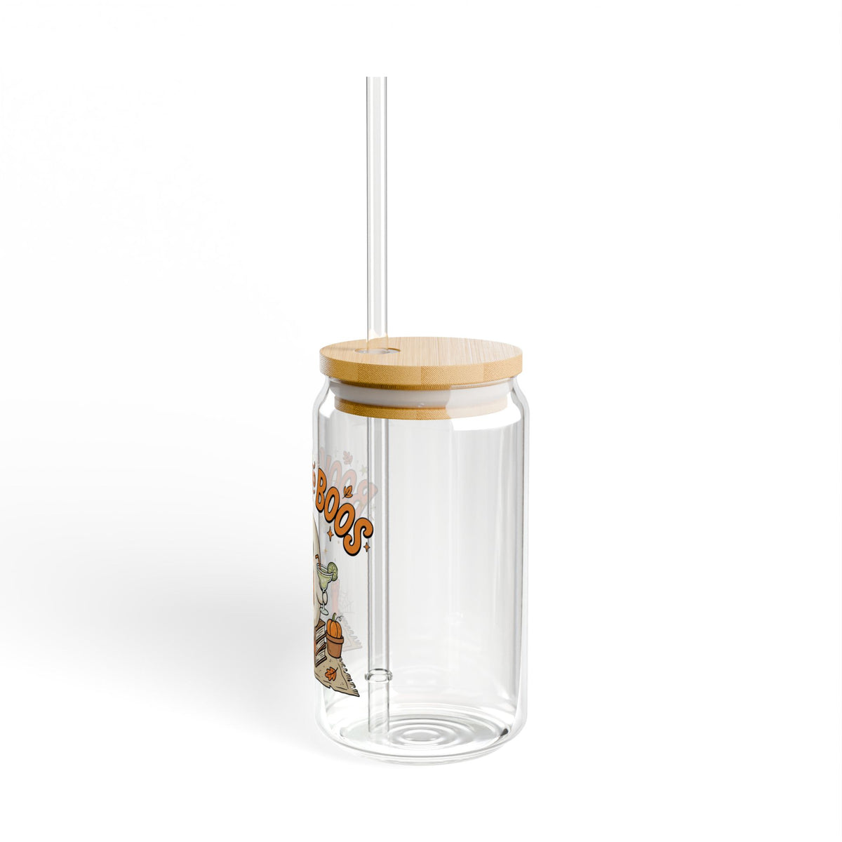Books and Boo's Ghost Glass Sipper – 16oz Halloween Booklover Tumbler