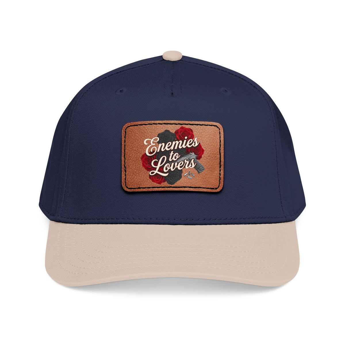 Enemies to Lovers Leather Patch Baseball Cap — Romantic Novelty Trucker Hat