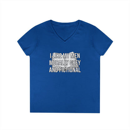 Morally Grey V-Neck Tee