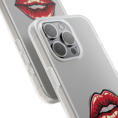 Phone Case — 'Good Girls Read Bad Books' Red Lips Slim Flexi Case