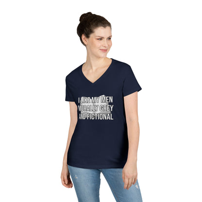 Morally Grey V-Neck Tee