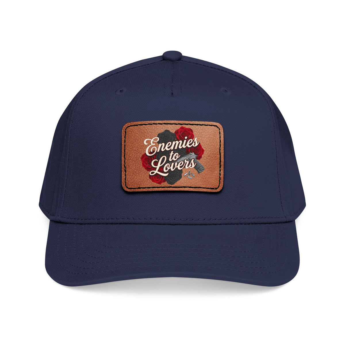 Enemies to Lovers Leather Patch Baseball Cap — Romantic Novelty Trucker Hat