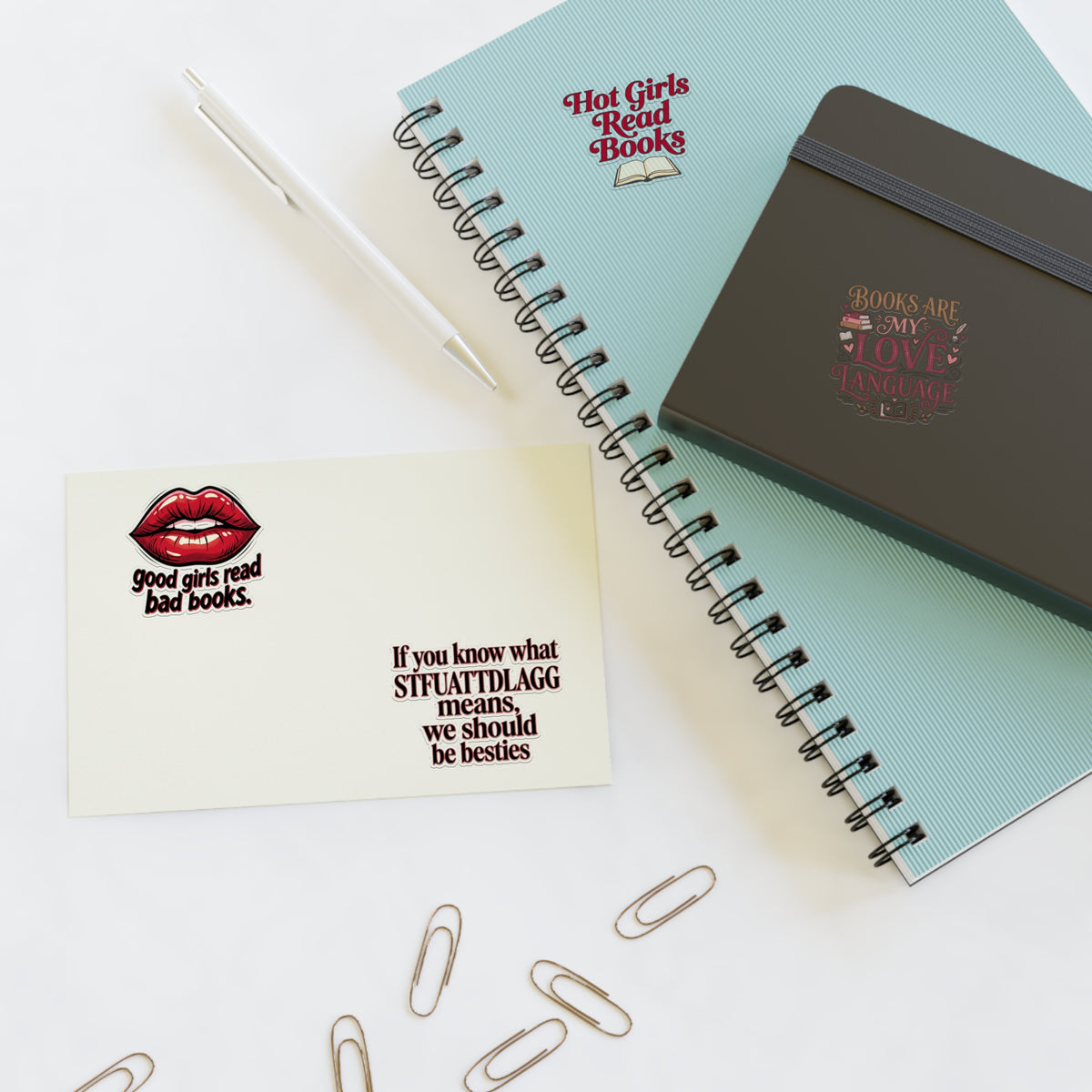 Book Lover Sticker Sheet —