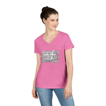 Morally Grey V-Neck Tee