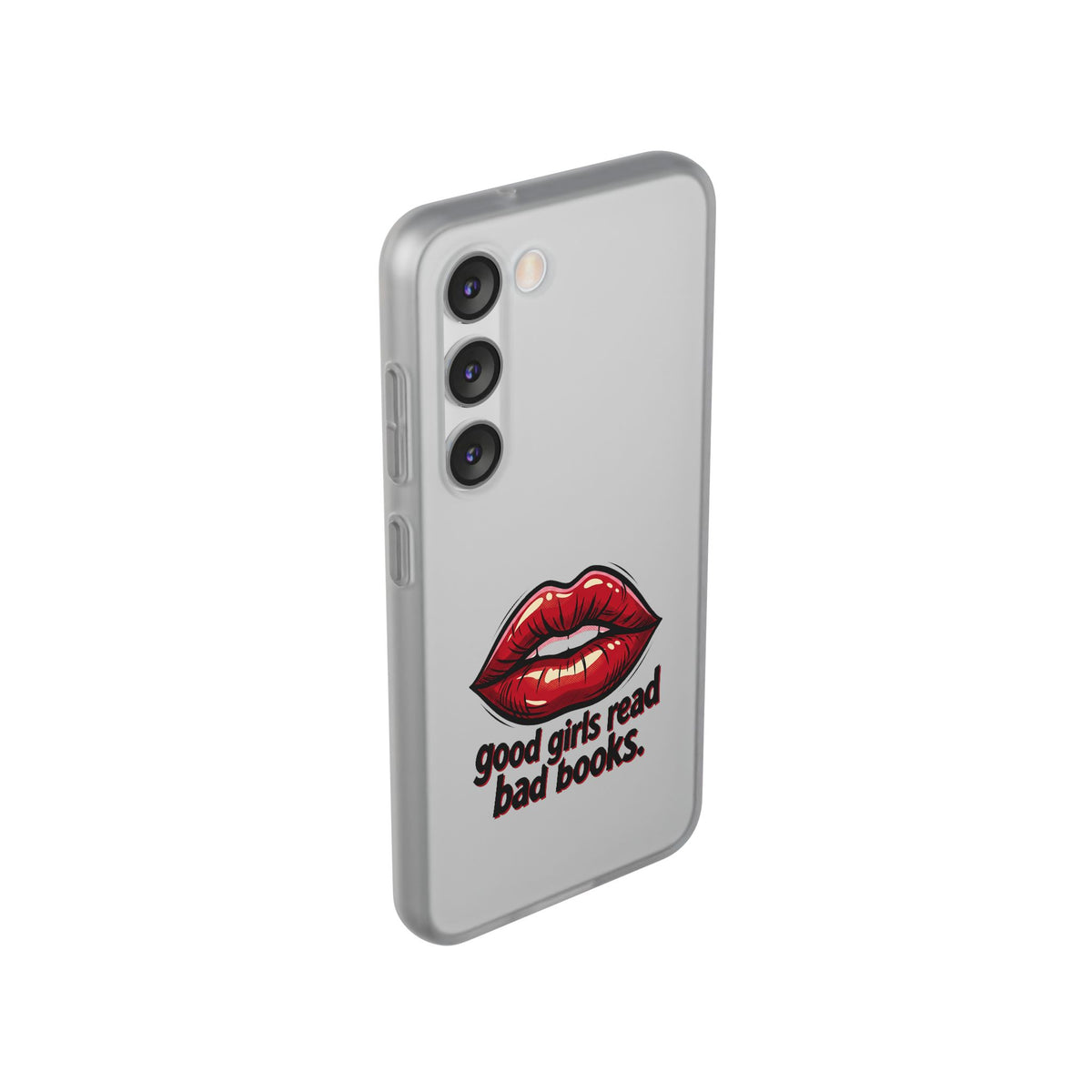 Phone Case — 'Good Girls Read Bad Books' Red Lips Slim Flexi Case