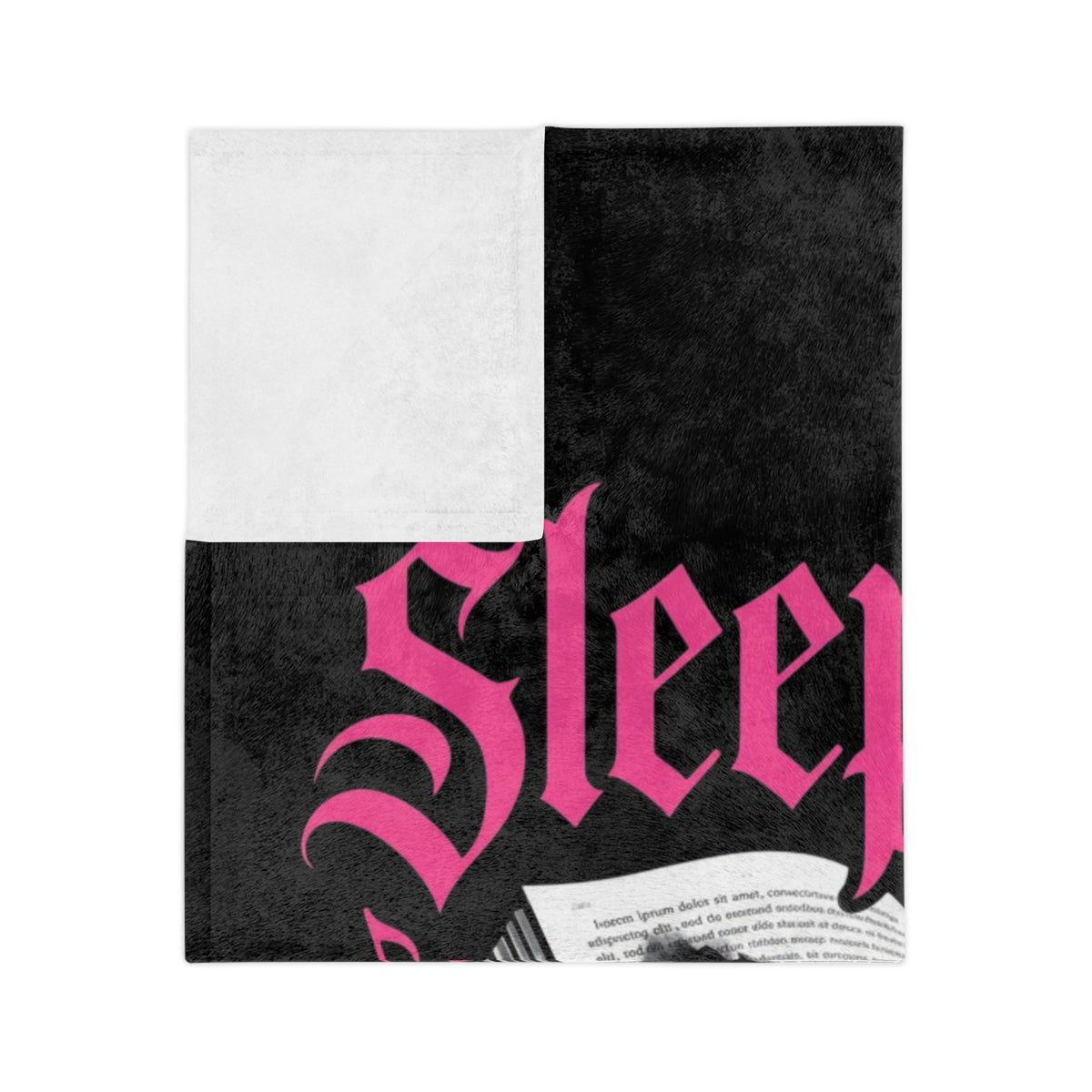 Sleep, Token, and Smut Microfiber Blanket — Cozy Book & Headphone Graphic Throw