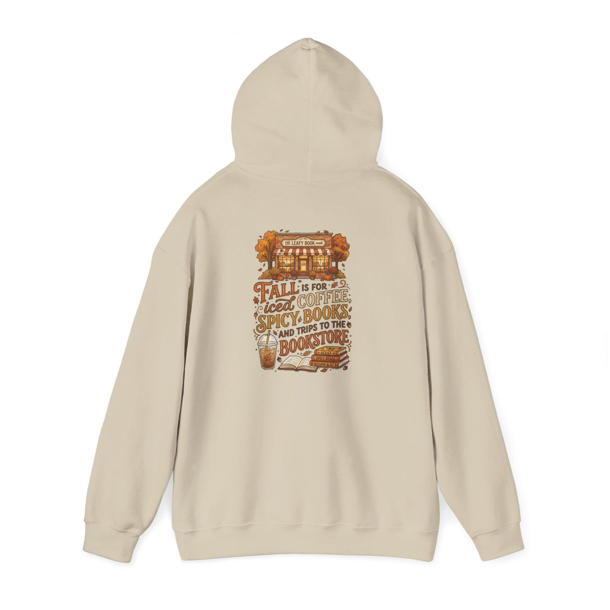 Fall Vibes Hoodie — 'Fall is for Cozy Coffee, Spicy Boots & Trips to the Bookstore' Pullover