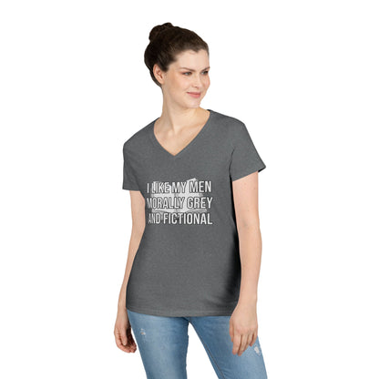 Morally Grey V-Neck Tee