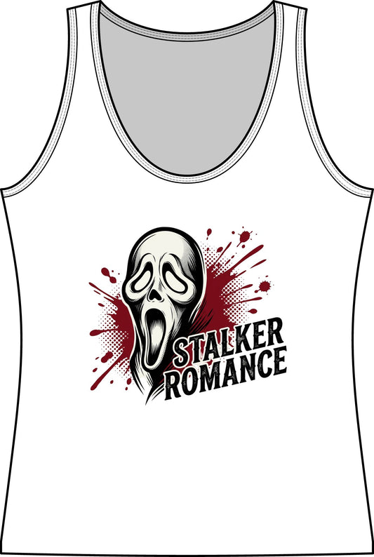 Stalker Romance Tank Top — Horror Scream Mask Graphic Women's Tank