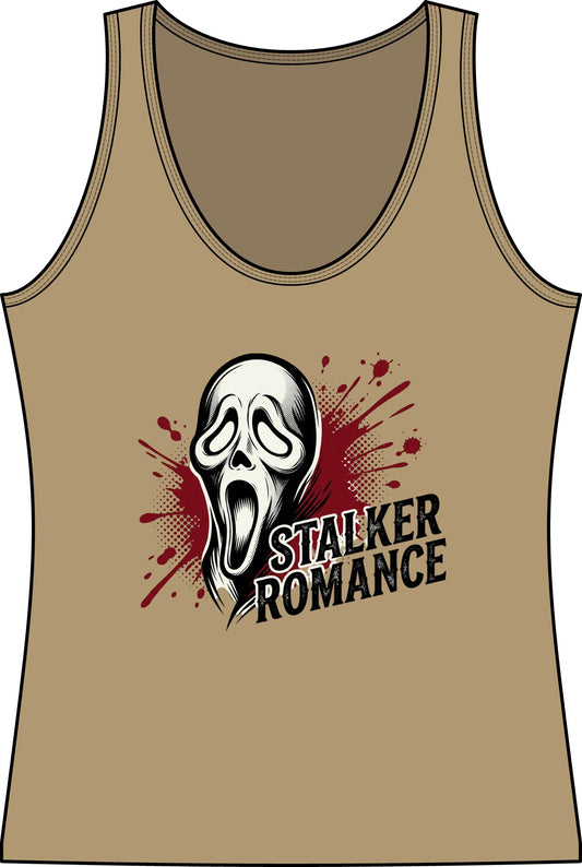 Stalker Romance Tank Top — Horror Scream Mask Graphic Women's Tank