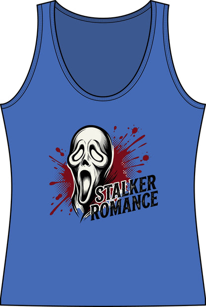 Stalker Romance Tank Top — Horror Scream Mask Graphic Women's Tank