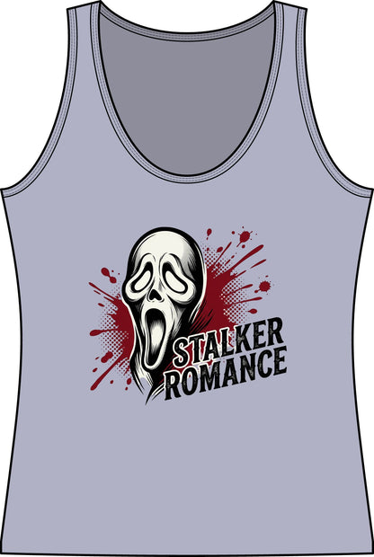 Stalker Romance Tank Top — Horror Scream Mask Graphic Women's Tank