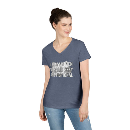 Morally Grey V-Neck Tee