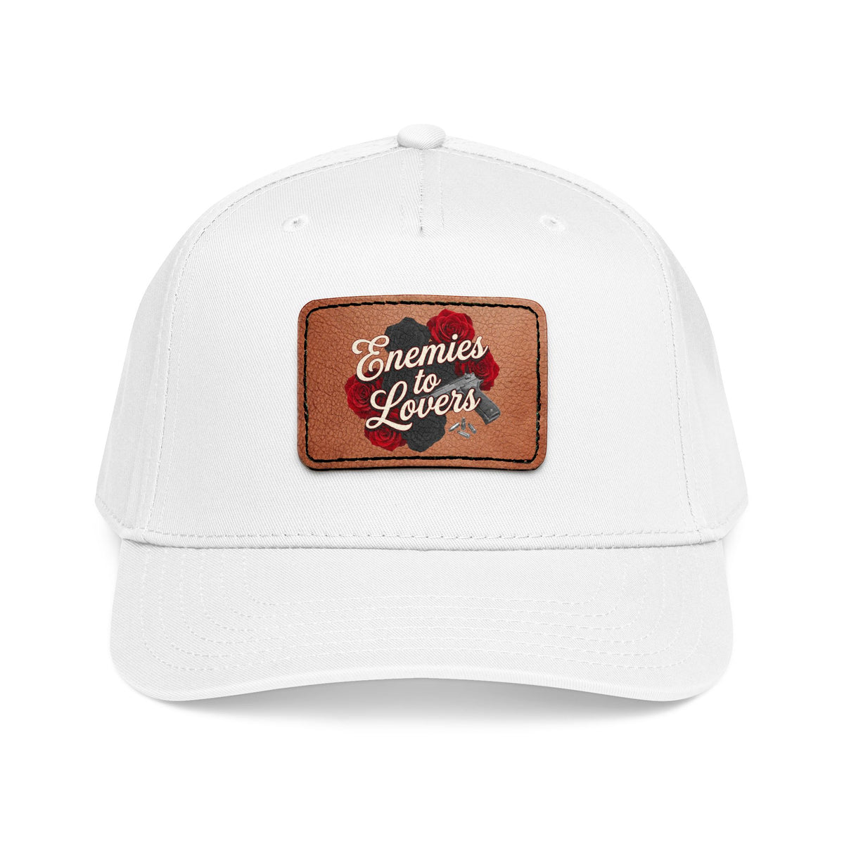 Enemies to Lovers Leather Patch Baseball Cap — Romantic Novelty Trucker Hat
