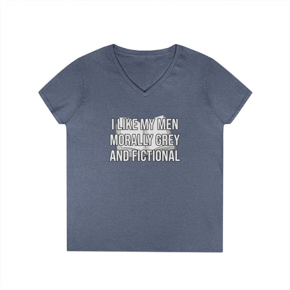 Morally Grey V-Neck Tee
