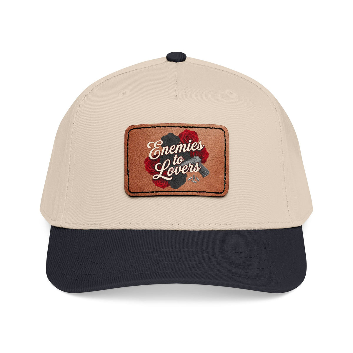 Enemies to Lovers Leather Patch Baseball Cap — Romantic Novelty Trucker Hat