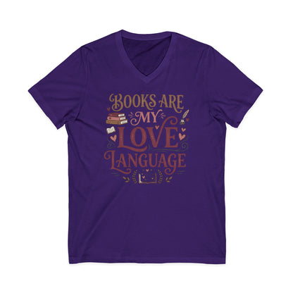 Books Are My Love Language V-Neck Tee
