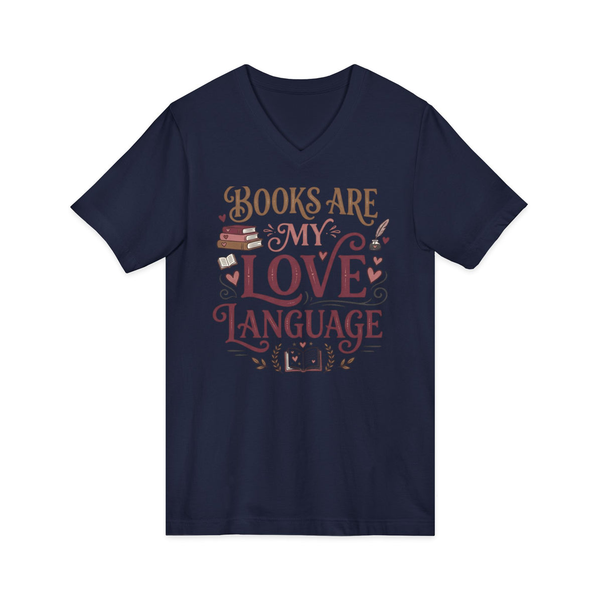 Books Are My Love Language V-Neck Tee