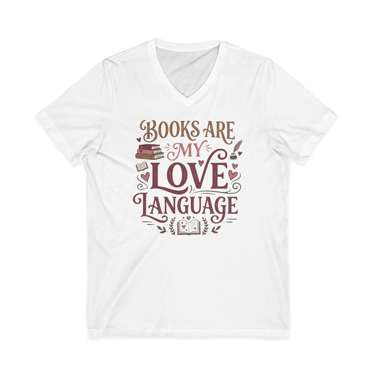 Books Are My Love Language V-Neck Tee