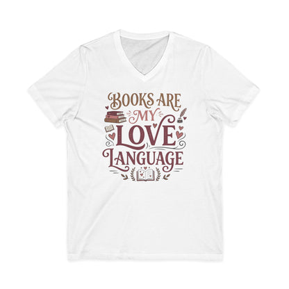 Books Are My Love Language V-Neck Tee