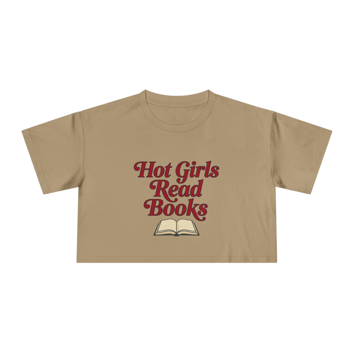 Hot Girls Read Books Crop Tee — Booklover Graphic Shirt