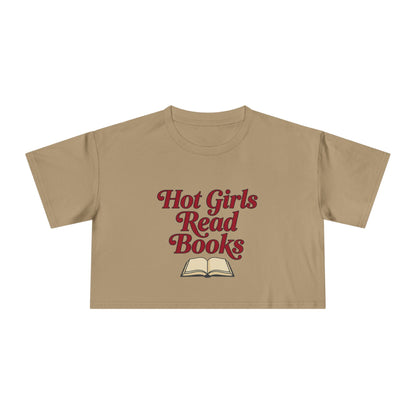 Hot Girls Read Books Crop Tee — Booklover Graphic Shirt